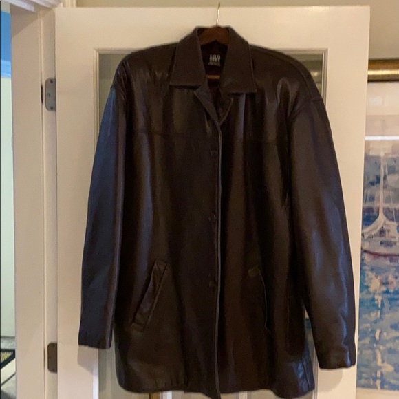 Brown leather jacket - Picture 4 of 4